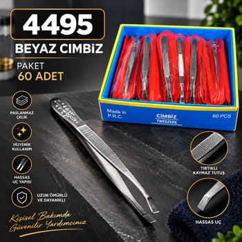Hagiki Geniş Ağızlı Kılıflı Beyaz Cımbız