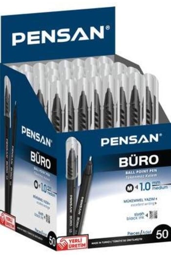 Genel Markalar Tükenmez Kalem Büro 1.0 Mm Siyah 50 Li 2270