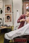 Point Barber Shop Kuaför Salonu için Parlak Metal Tablo 30x40 Cm Pctr-2003