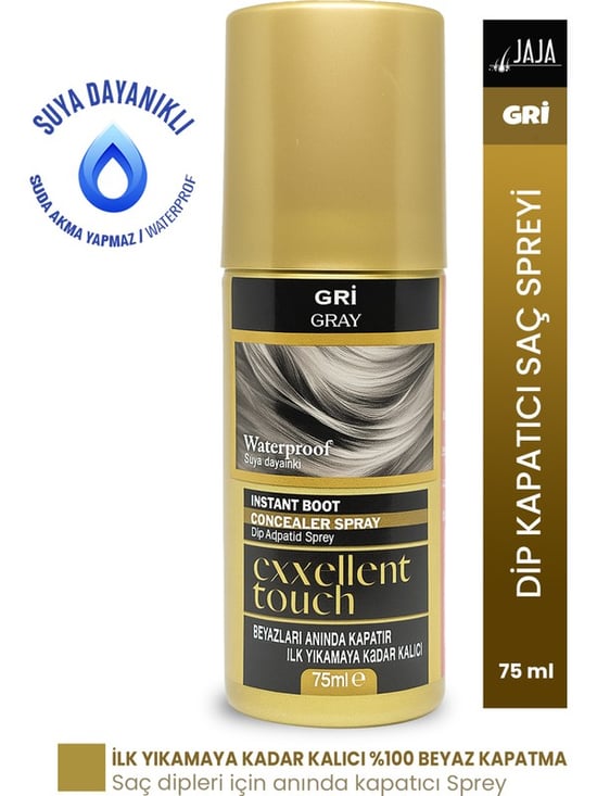Jaja Exxellent Touch Dip Kapatıcı Saç Spreyi Gri 75 Ml