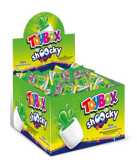 Toybox Dolgulu Sakız 4 gr 100'lü Paket Elma Aromalı