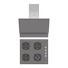 Simfer Qs Gri 2'li Cam Ankastre Set (ocak + Davlumbaz)