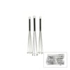 İ22-357 ( 8-boncuk Uçlu ) Metal Çırpıcı ( Krom Sap ) ( Uçları=it Topla & Çek Aç ) ( Uç=18cm + Sap:12cm )