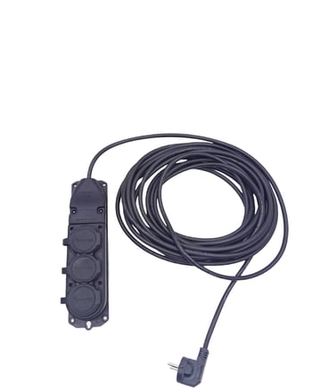 Veetrin S-31510-3 Vt-5009 ( 3lü ) ( 10mt ) ( Kauçuk Priz ) ( Uzatma Kablosu ) ( 3x1.5 Cca Kablo ) ( Şeffaf Pencereli Bez Çanta ) ( Kaucuk )