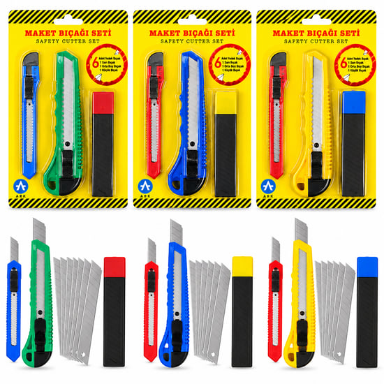 Ark Code-5050 ( 3pcs ) Yedekli Plastik Maket Bıçak Seti