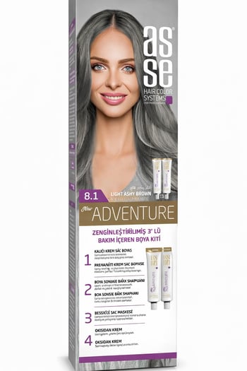 Asse Set Boya No: 8.1 50+50 Ml Açık Küllü Kumral