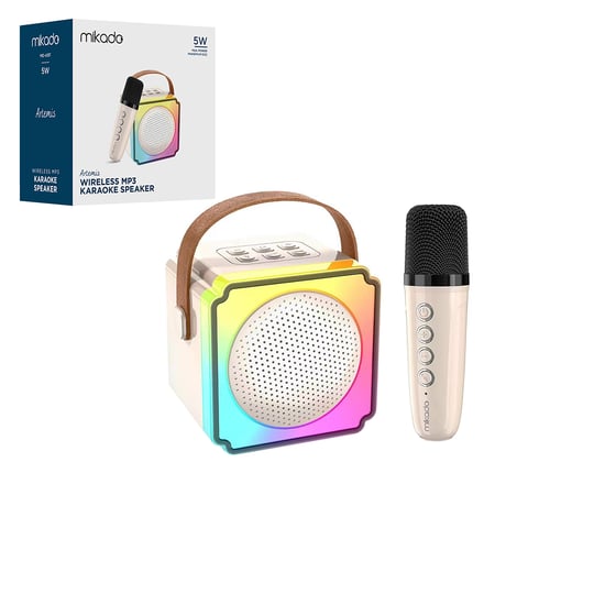 Mikado Artemis Md-61bt Karaoke ( Mikrofonlu ) Wireless Hoparlör & Speaker ( Işıklı ) ( Usb Şarjlı ) ( Bt & Tf Card & Aux ) 5w