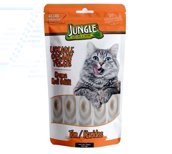 Jungle 14 Gr *5'li Krema Kedi Ödül Maması Ton & Karidesli Jngc-003