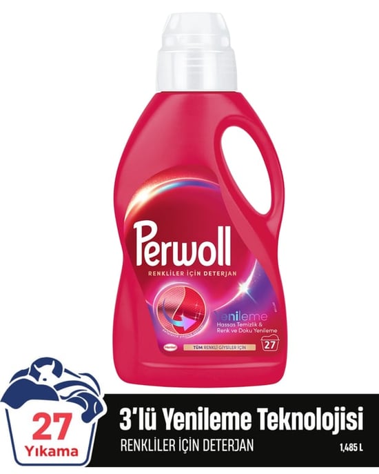 Perwoll Renkliler Hassas Bakım Sıvı Çamaşır Deterjanı 1485 ml (27 Yıkama)