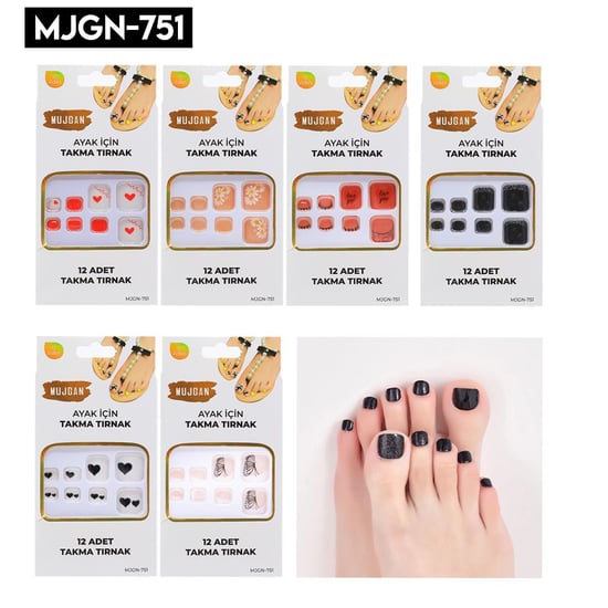 Müjgan Ayak için Takma Tırnak 12 Li Mjgn-751