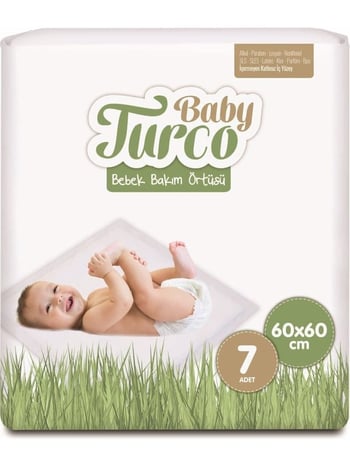 Baby Turco 60x60 Cm 7'li Bebek Bakım Örtüsü
