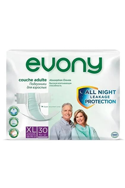 Evony Belbantlı Yetişkin Hasta Bezi X-large 30'lu