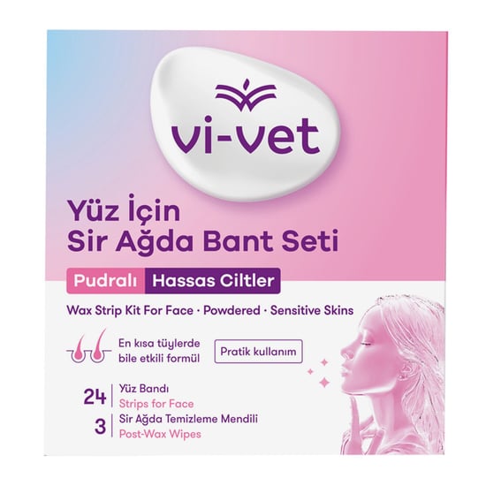 Vivet Yüz için  Pudralı Sir Ağda Bandı 24'lü