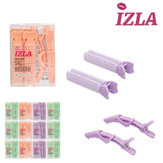 İzla 4'lü Tokalı Saç Bigudisi