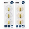 İ17-018 ( 3pcs Tekli = Gold Uçlu & Deniz Kabuk ) Plastik Askı ( Yapışkanlı Montaj= Beyaz Mika Kristal )