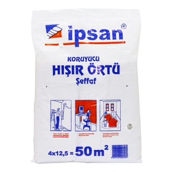 Pass İpsan 50-m2 ( Hışır ) Şeffaf Koruyucu Örtü