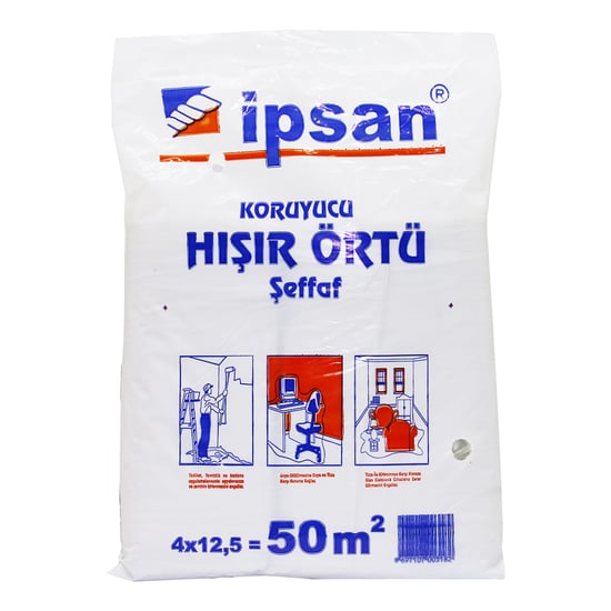 Pass İpsan 50-m2 ( Hışır ) Şeffaf Koruyucu Örtü