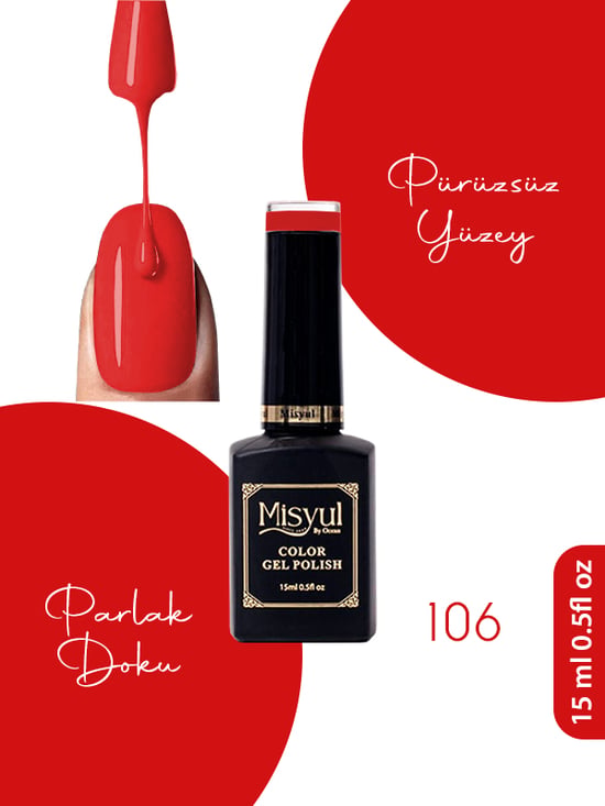 Misyul Uv Led Kalıcı Oje Nail Art 15 Ml 106