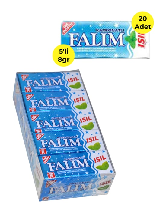 falım, sakız, naneli sakız, karbonatlı sakız, falım ışıl