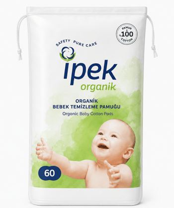 İpek Organik Bebek Temizleme Pamuğu 60 Lı