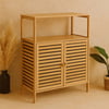 İnura Global İbico İ21-149 Çok Amaçlı Dolap ( Ahşap Bambu ) ( Organizer Raflı ) ( 66x33x85cm )