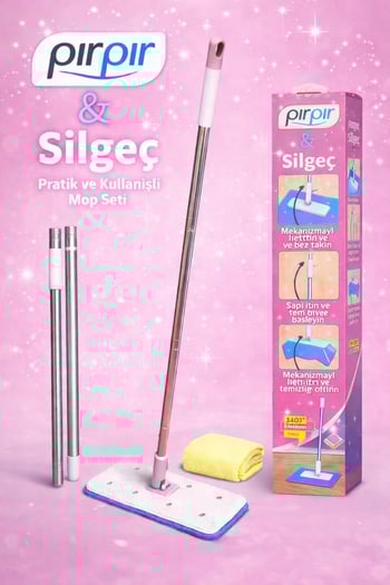 Pırpır Sil & Geç Kıskaçlı Temizlik Mopu