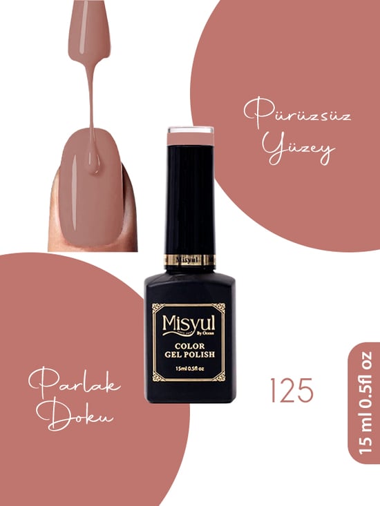 Misyul Uv Led Kalıcı Oje Nail Art 15 Ml 125