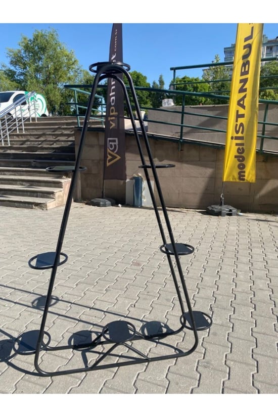 Asvera 8'lİ Metal Portatif Çiçeklikleri - Çiçek Standı