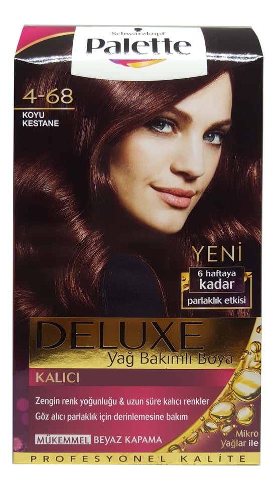 Palette Deluxe Koyu Kestane 4-68 Tüp Krem Saç Boyası 50 Ml