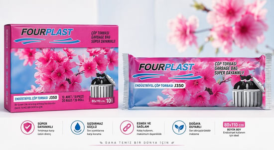 Fourplast Jumbo Boy 80x110 Cm Endüstriyel Çöp Torbası J350