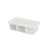 Dünya Dp-07417-102 ( Şeffaf ) Şeffaf Plastik Buzdolabı Organizeri Kapaklı 6lt ( 3 Bölmeli ) ( 373x193x110mm )