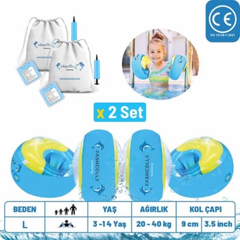Fashcolle Large Beden Şişme Deniz Kolluğu 4-14 Yaş X 2 Adet