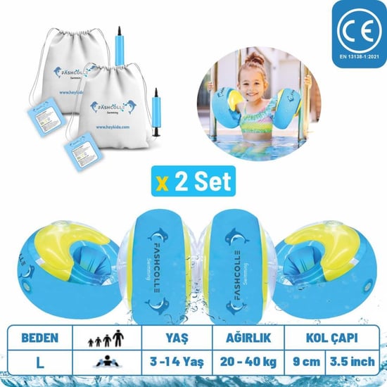 Fashcolle Large Beden Şişme Deniz Kolluğu 4-14 Yaş X 2 Adet