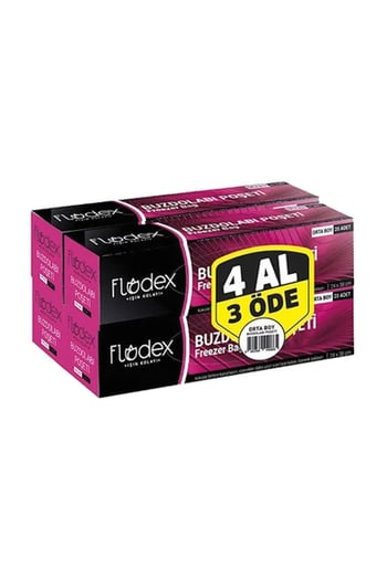 Flodex Buzdolabı Poşeti 4 Al 3 Öde Orta Boy