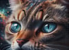Nova Puzzle 1000 Parça Kedinin Keskin Bakışları Puzzle - Kedi Gözleri