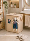 Bunny Dreams Boys Kapaklı Oyuncak Sepeti | Erkek Çocuk Odası Büyük Boy Çamaşır Sepeti | Katlanabilir