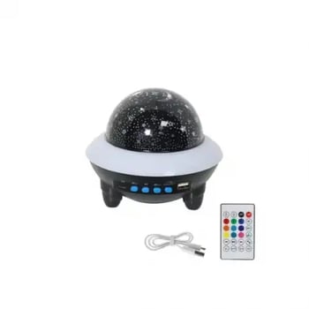 Diyarı Fırsat Or-1001 Kristal Görünümlü Işıklı Küre Bluetooth Hoparlör Müzik Çalan Dekoratif Gece Lambası