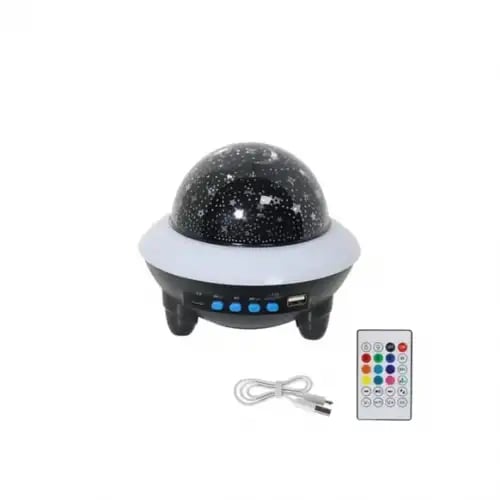 Diyarı Fırsat Or-1001 Kristal Görünümlü Işıklı Küre Bluetooth Hoparlör Müzik Çalan Dekoratif Gece Lambası