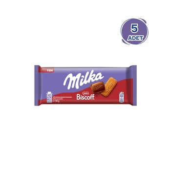 Milka Biscoff Tablet Çikolata 90 gr - 5 Adet