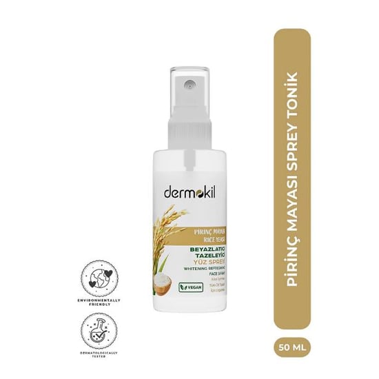 Dermokil Pirinç Mayası Beyazlatıcı Tazeleyici Yüz Spreyi 50 Ml