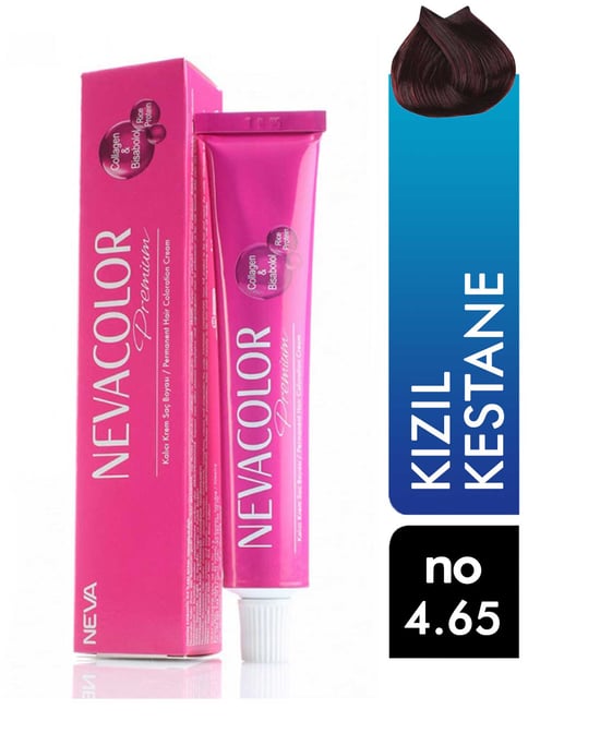 Nevacolor Premium Tüp Saç Boyası Kızıl Kestane 4.65 50 Ml