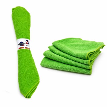 Neslim Temizlik ( Overlok ) ( 4pcs ) ( Dürüm & Yuvarlak Sarım ) (30x30cm ) Mikrofiber Temizlik Bezi