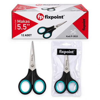 Fixpoint P-3033 ( 5.5" ) Küçük Yeşil & Lacivert Makas