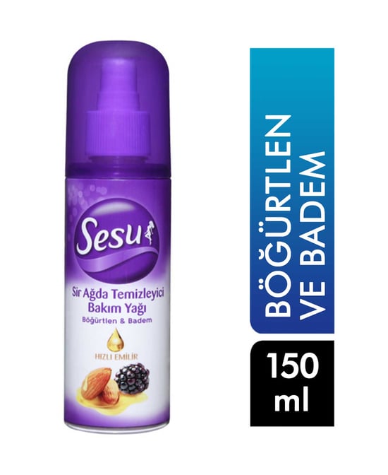 Sesu Ağda Temizleyici Bakım Yağı Böğürtlen ve Badem 150 Ml