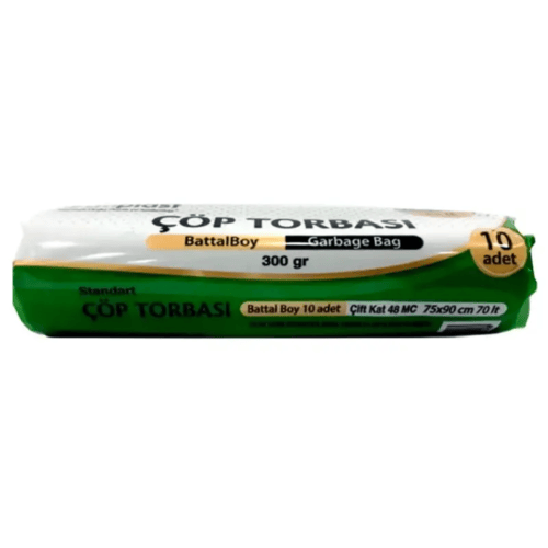 Ersopack-atiplast Çöp Torbası Battal 300 Gr 75 X 90 Siyah 10’lu
