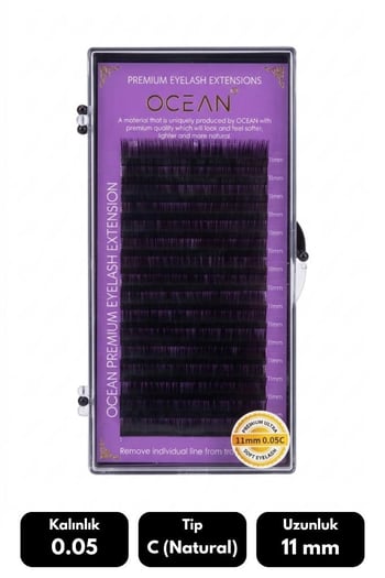 Ocean 0.05c Natural Kıvrım 11 Mm Soft Eyelash Doğal İpek Kirpik 16'lı