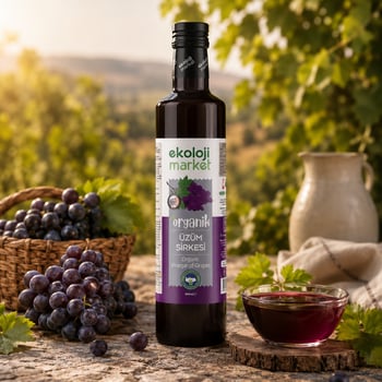 Organik Doğal Fermentasyon Üzüm Sirkesi 500 Ml
