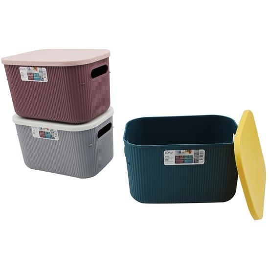 Lova Lv-331 ( 6.2lt ) Shell Organizer Kulplu Kapaklı Kutu Plastik 26.9x18.7x16.2cm
