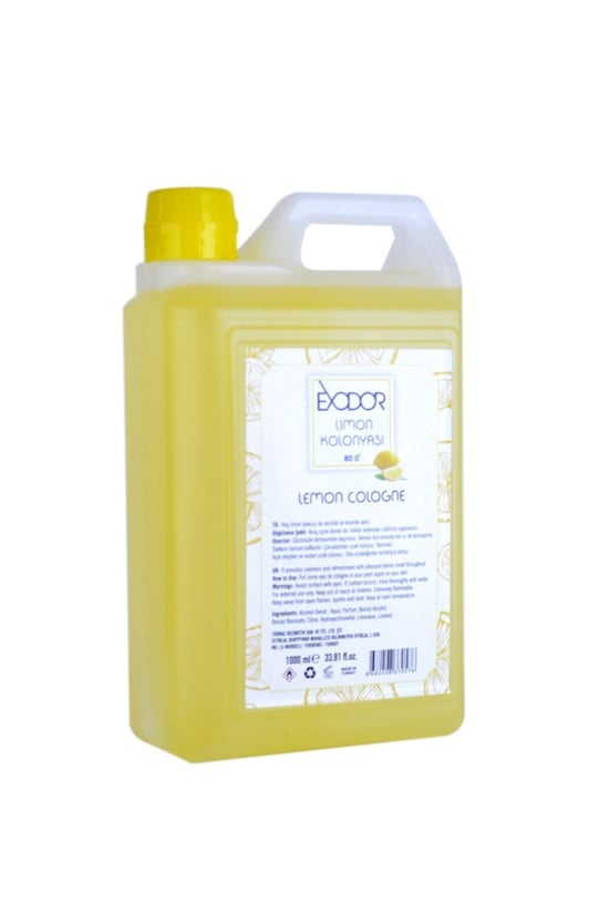 Exodor Klasik Limon Kolonyası Plastik Bidon 1 Lt 80 Derece