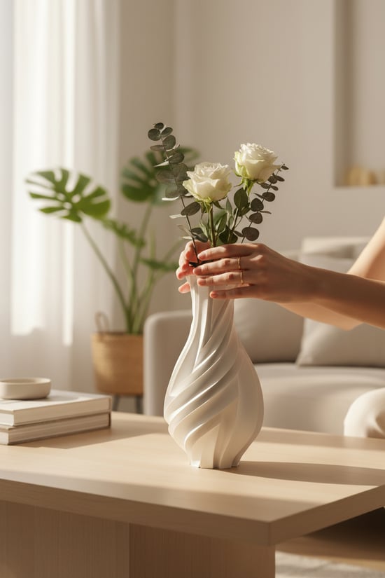 Desenli Tasarım Vazo